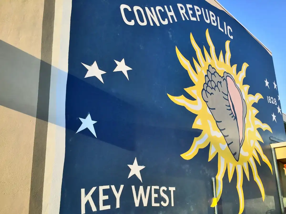 Conch Republic mural in Key West