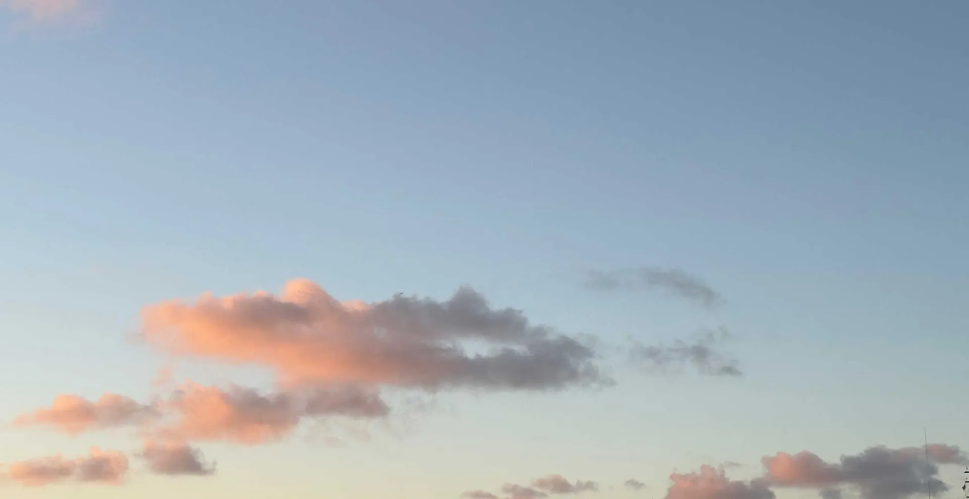 Pink sunset clouds over Key West