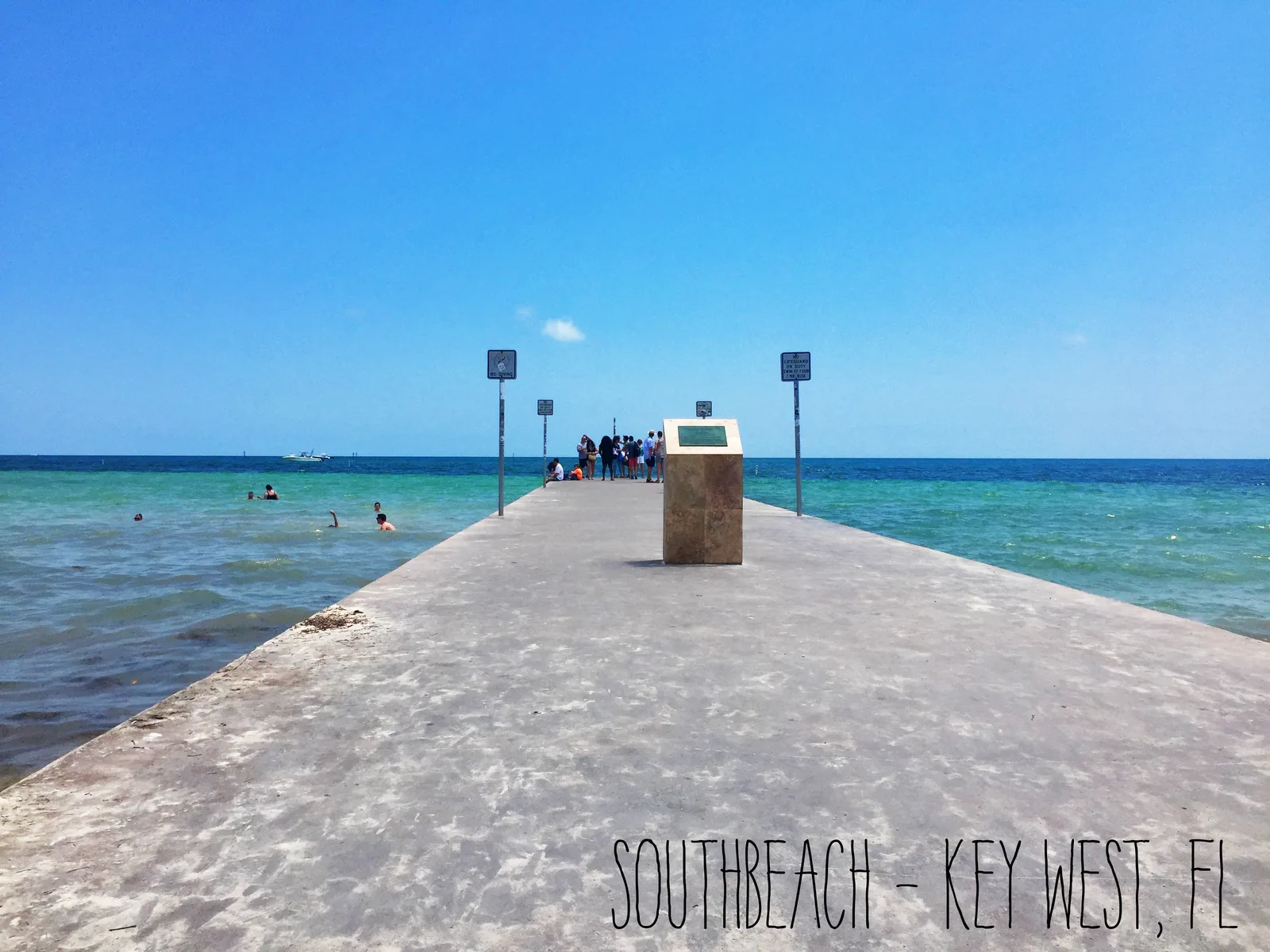 South Beach pier extending into clear blue water in Key West